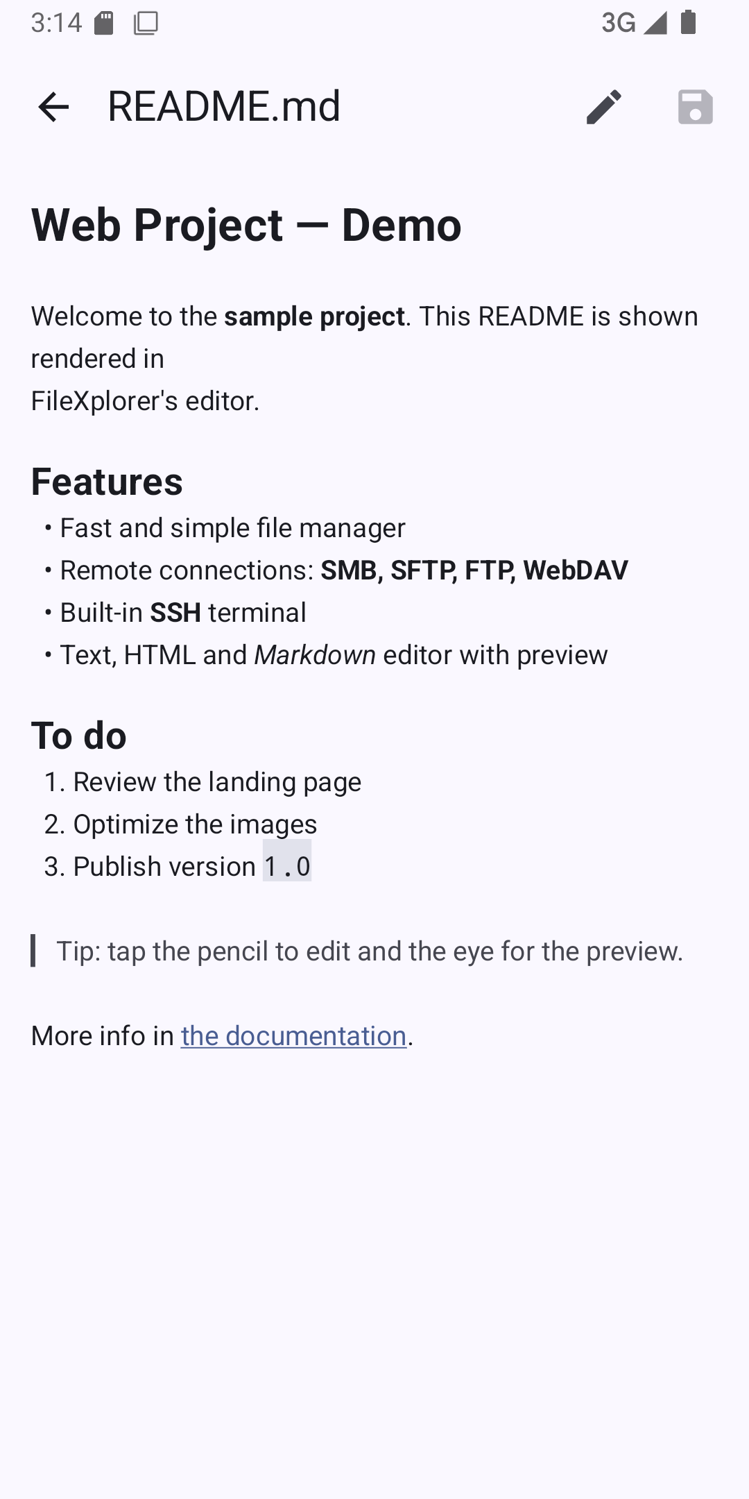 Editor Markdown